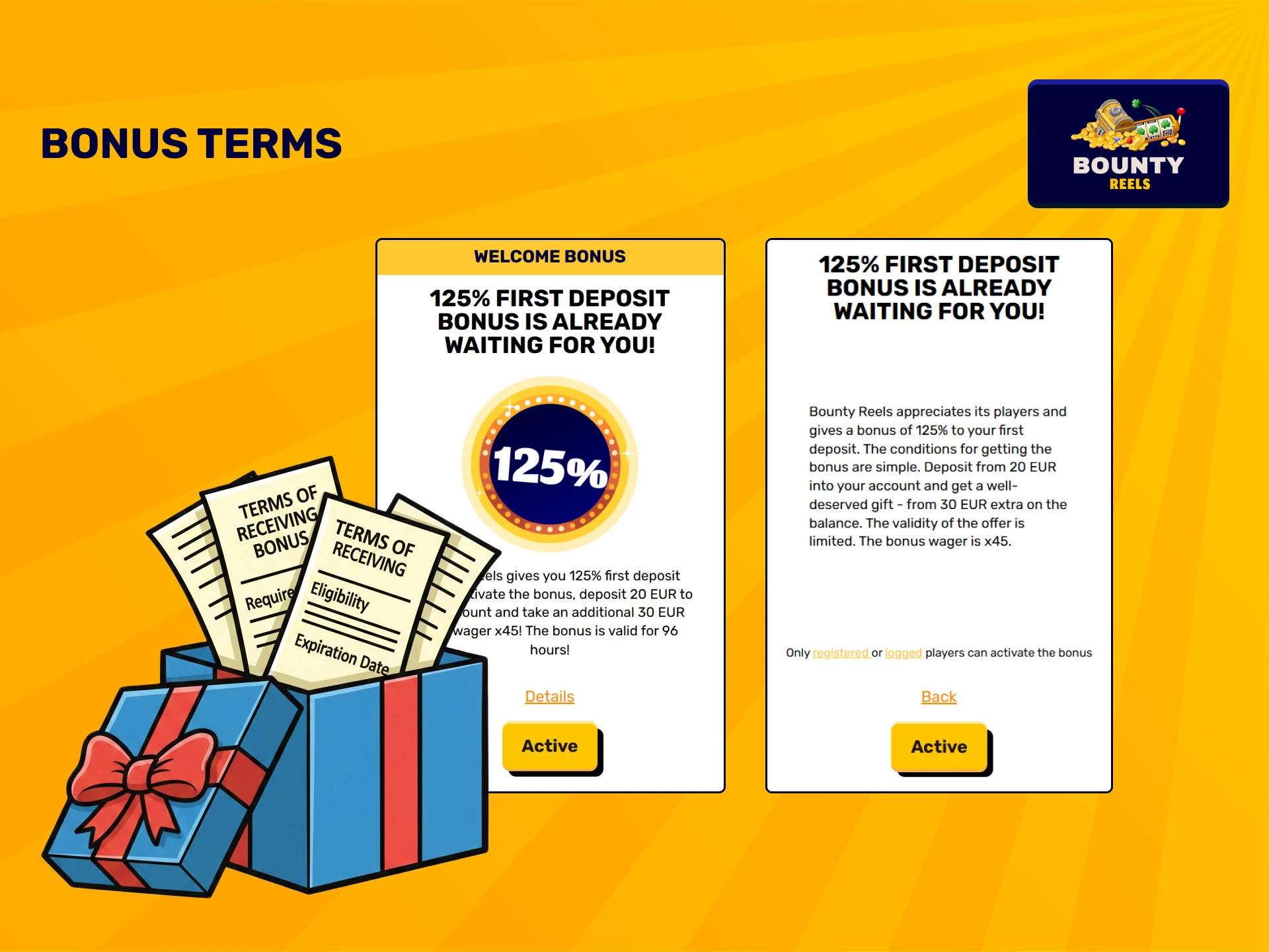 Review the Bounty Reels Bonus Terms to maximize your gaming experience.