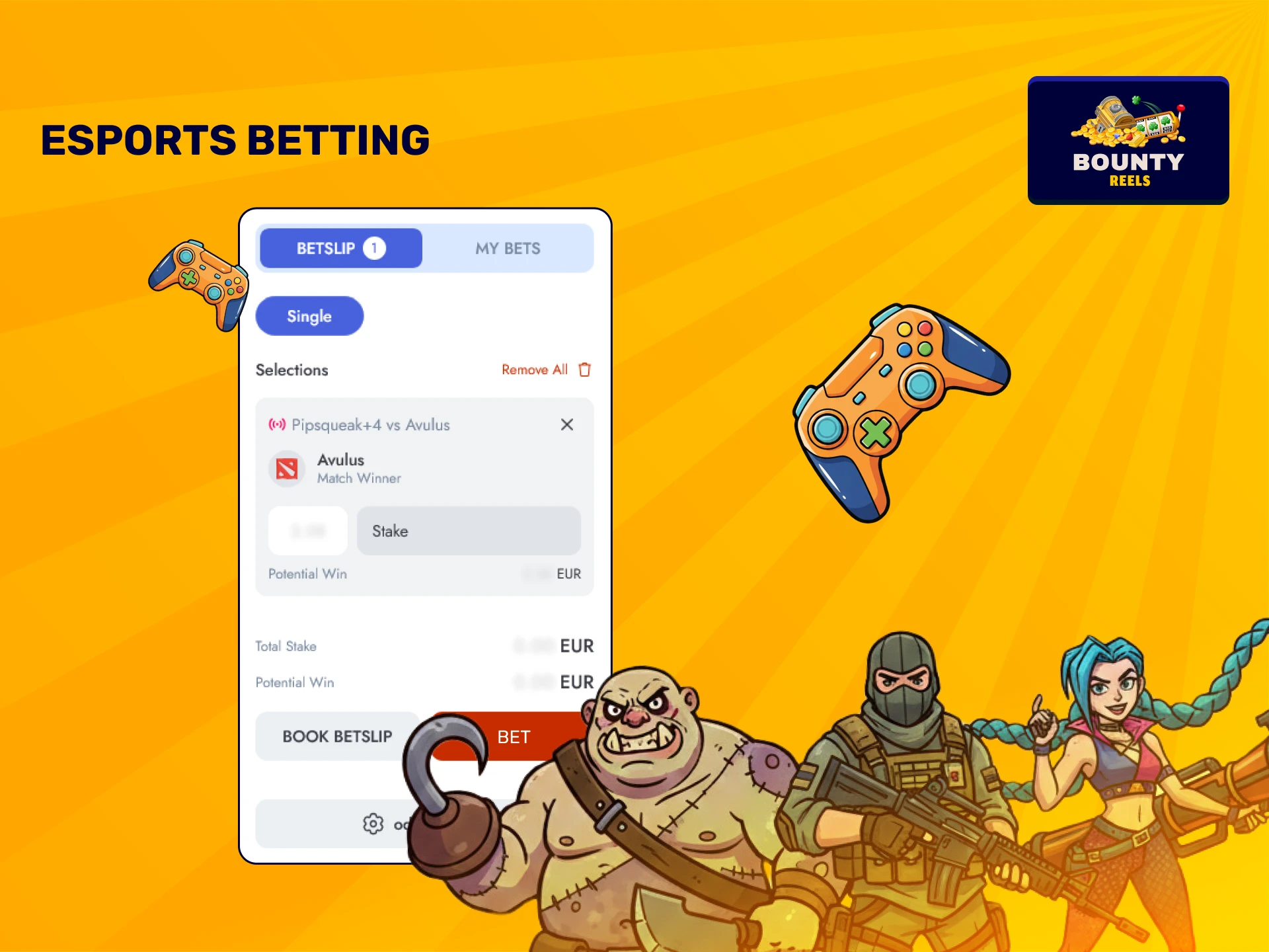 Place your winning eSports betting stakes at Bounty Reels today.