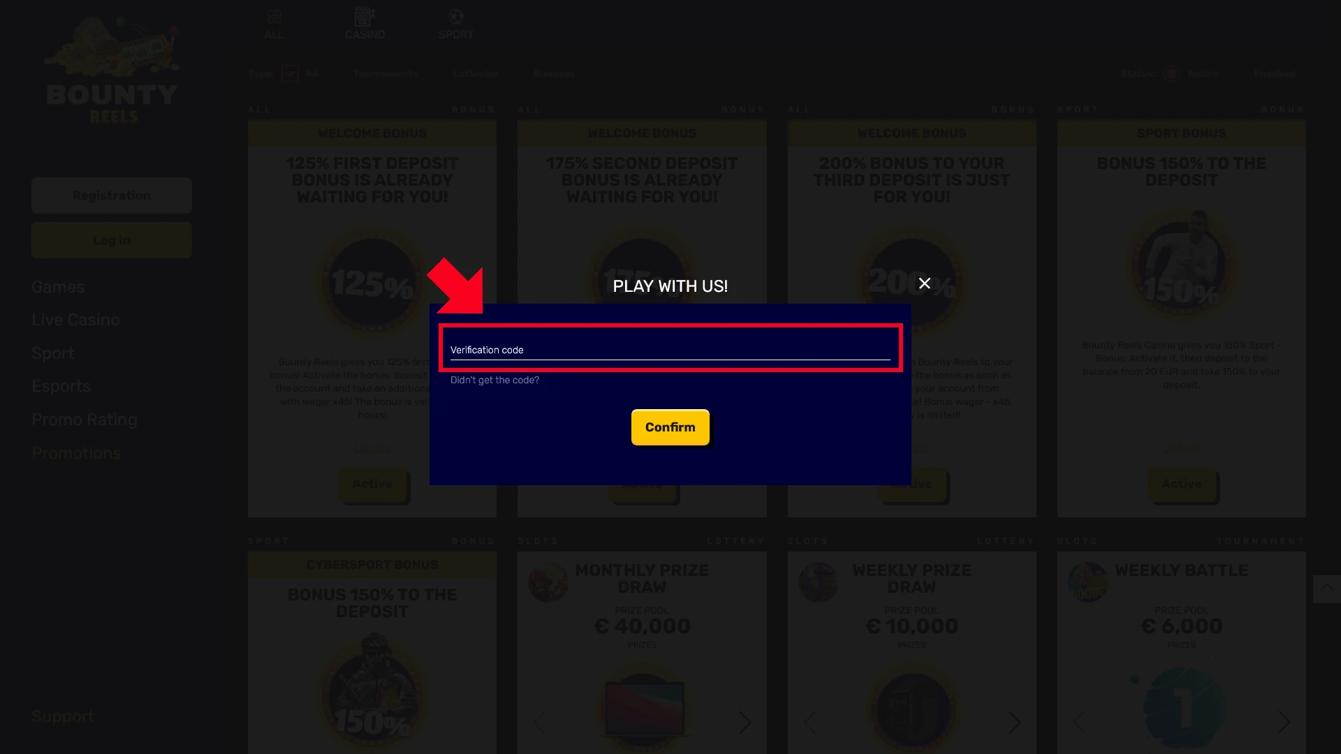 Enable 2FA for a secure Bounty Reels Login to protect your account.