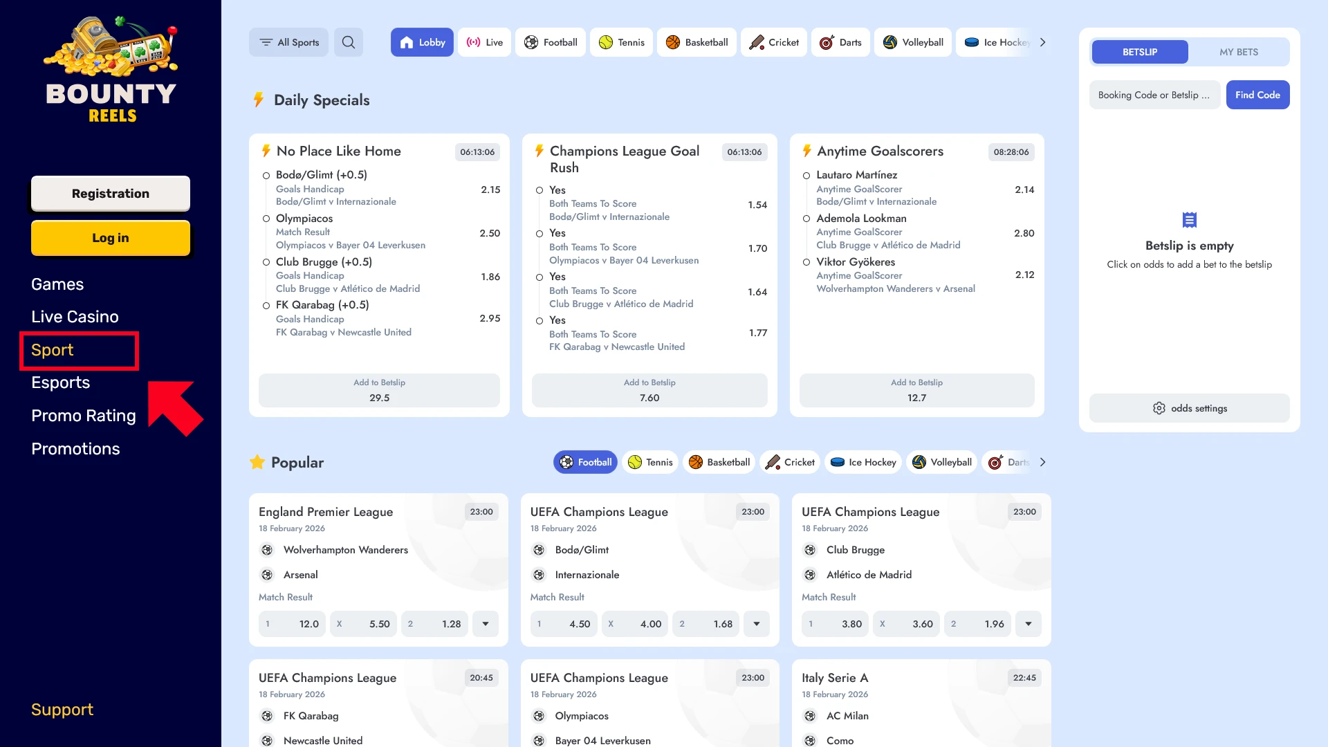 Start your Bounty Reels betting journey by following these easy steps.