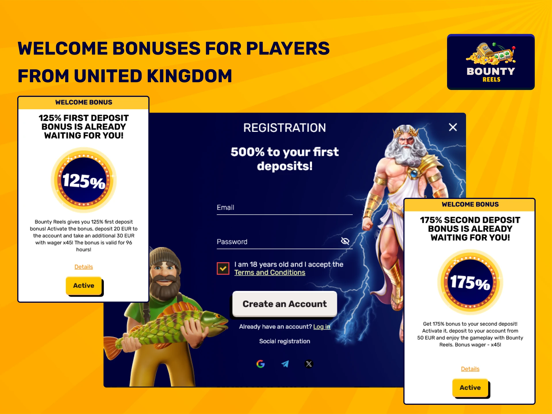 Claim generous Bounty Reels welcome bonuses for players in United Kingdom.