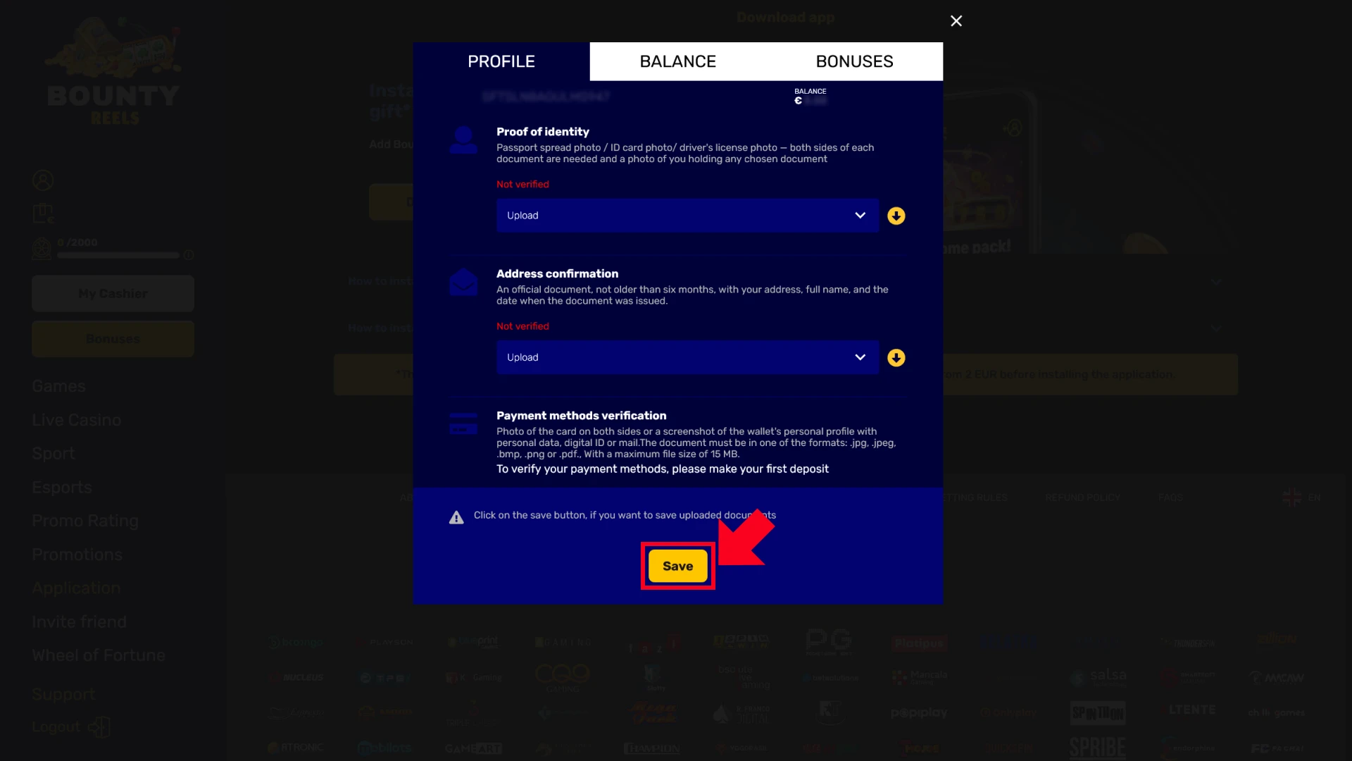 Await the final review and confirmation of your Bounty Reels verification.